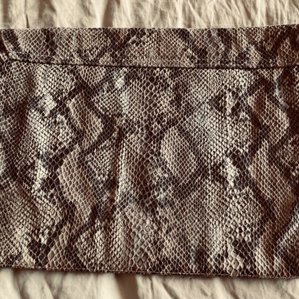 Real Python Leather Clutch Handbag - Picture 2 of 2
